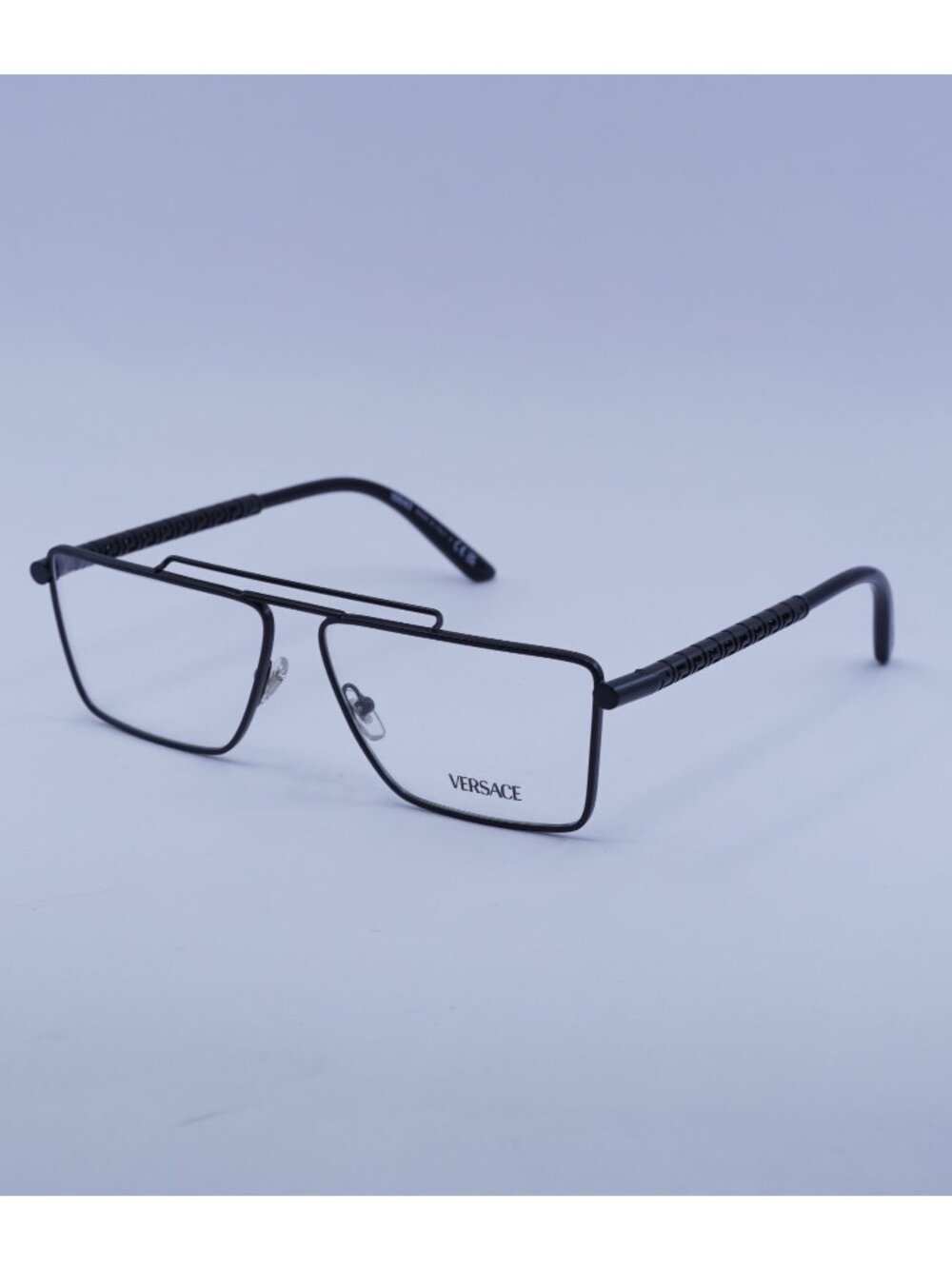 Versace VE1295 1433 Eyeglasses Matte Black 57mm Rectangle Frame